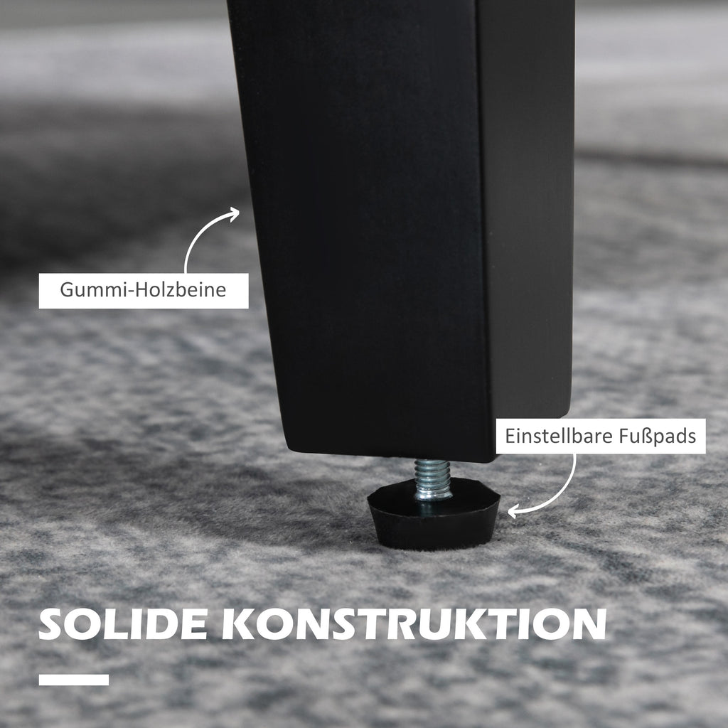Einzelsessel, Relaxsessel, Polstersessel mit Holzfüßen, Stoff in Leinenoptik, 66 x 72 x 74 cm, Cremeweiß