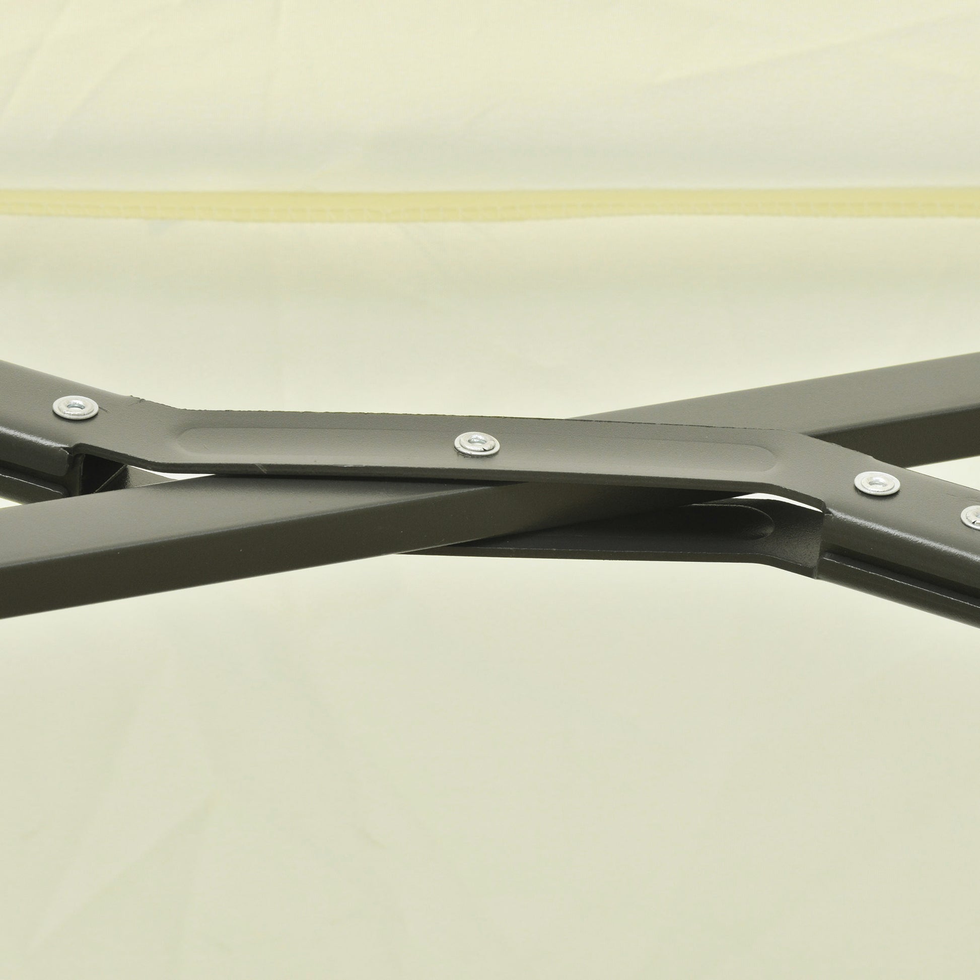 Doppelsonnenschirm mit Kurbel Verstellbar Sonnenschutz Metall Cremeweiß 440 x 270 x 250 cm