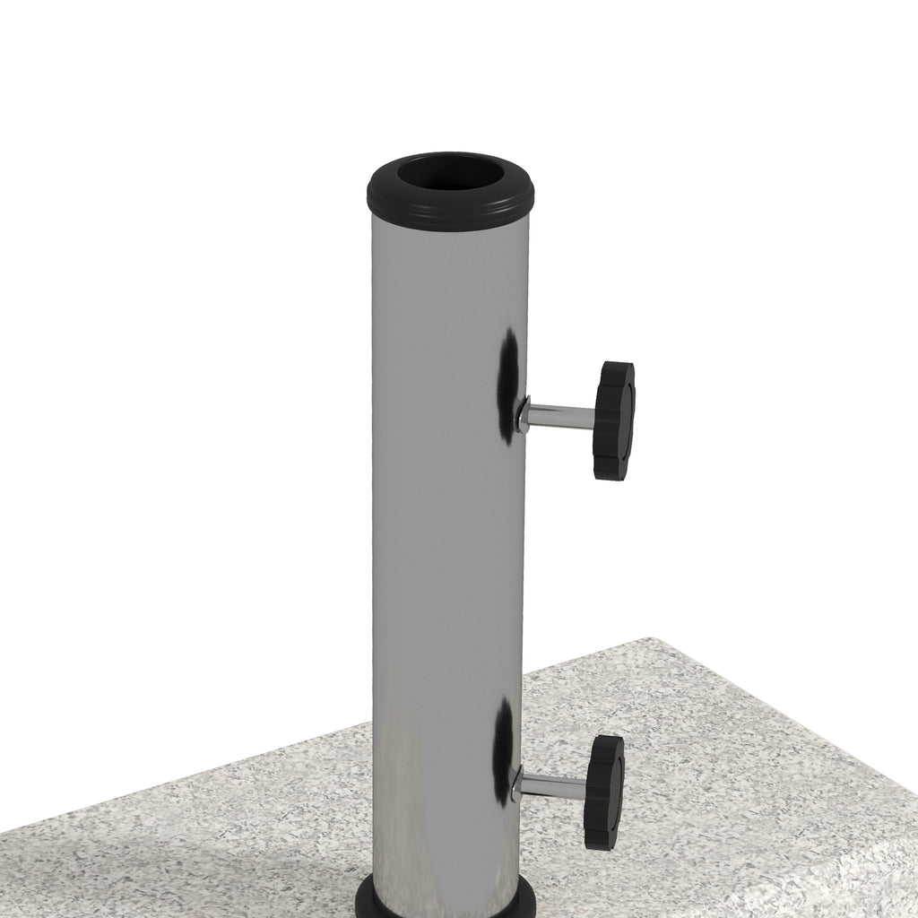 Sonnenschirmständer 25 kg, Schirmfuß aus Granit, für Schirmstöcke Ø32/38/48 mm, Grau