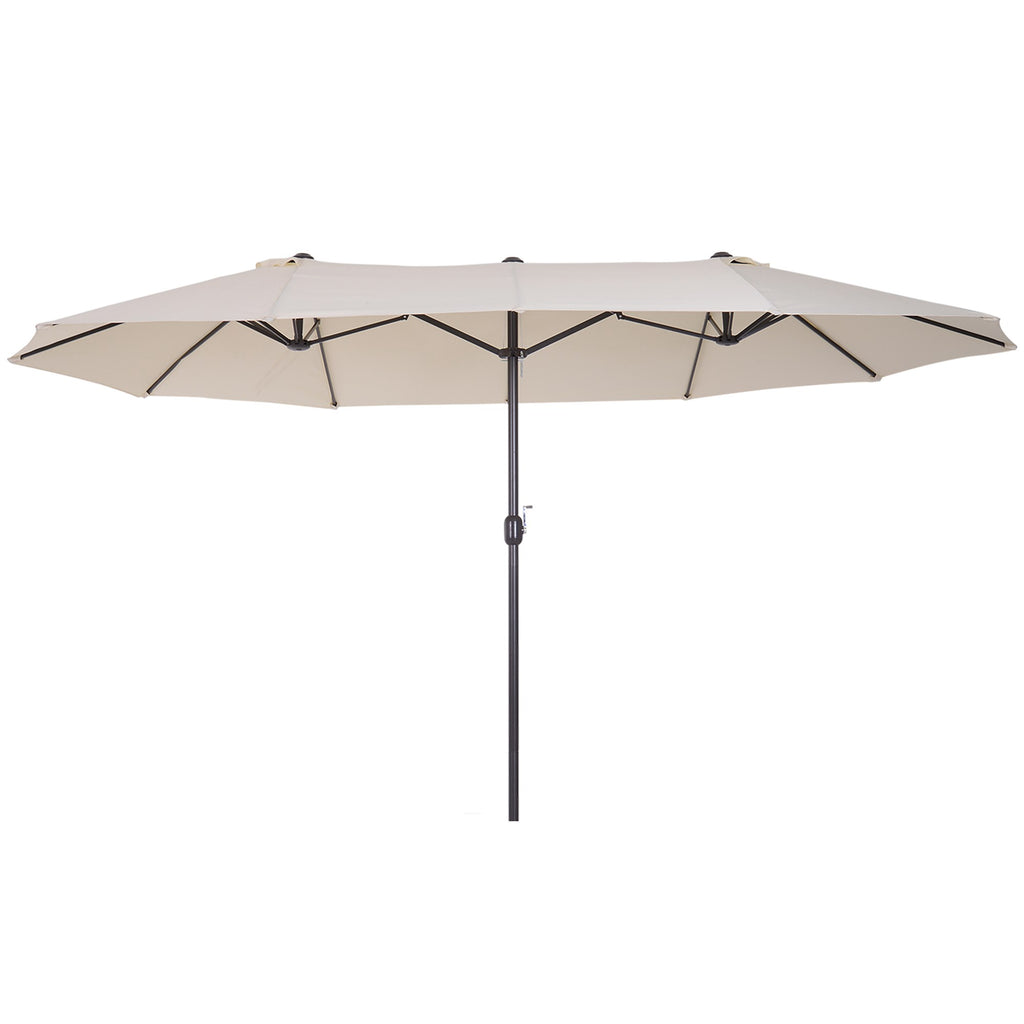 Sonnenschirm mit Handkurbel wetterbeständig 455 cm x 270 cm x 240 cm Stahl Polyester
