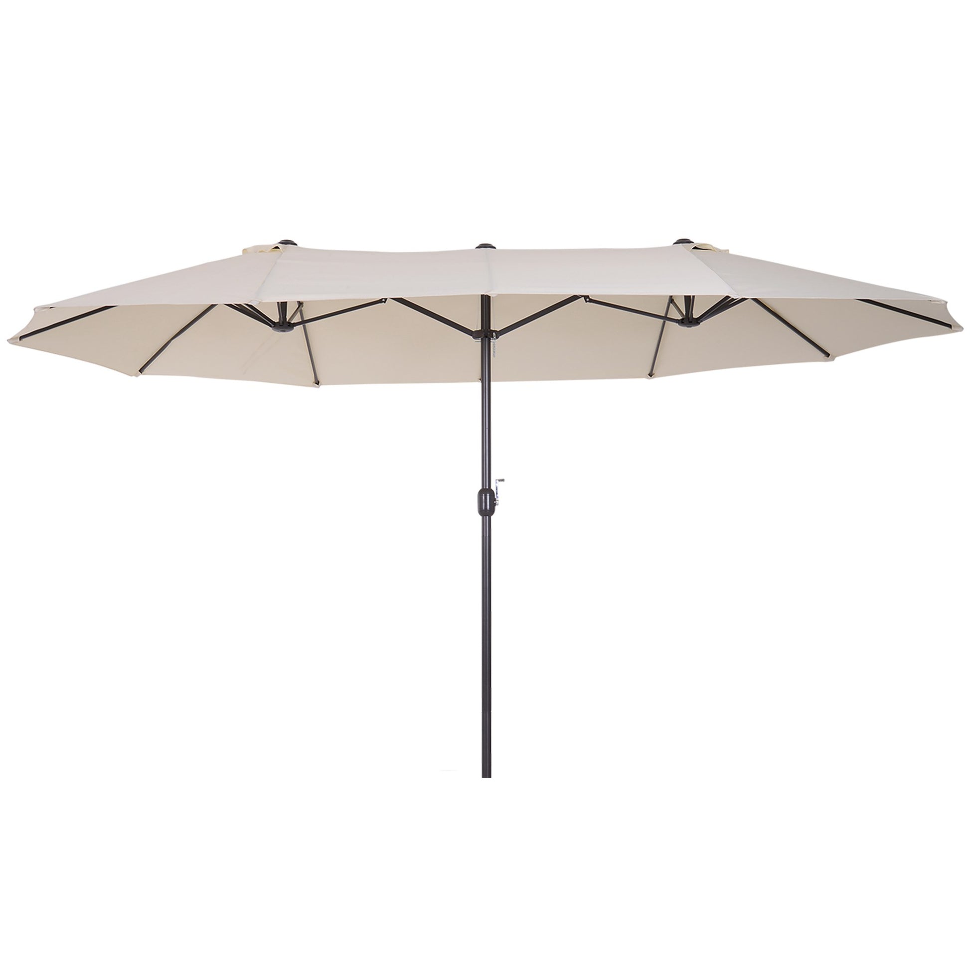 Sonnenschirm mit Handkurbel wetterbeständig 455 cm x 270 cm x 240 cm Stahl Polyester
