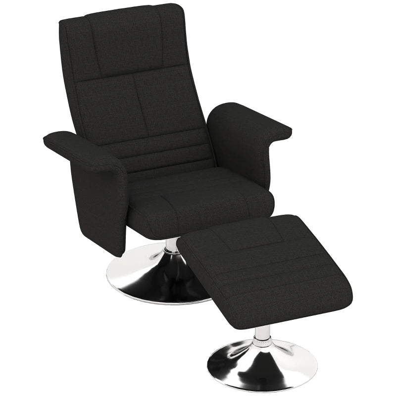 Massagesessel mit Hocker, neigbare Lehne, 78 x 95 x 88 cm