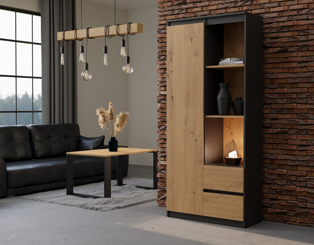 Regal BILY RS-80 – 80 cm breit, 7 Fächer & 2 Schubladen, mehrere Farben