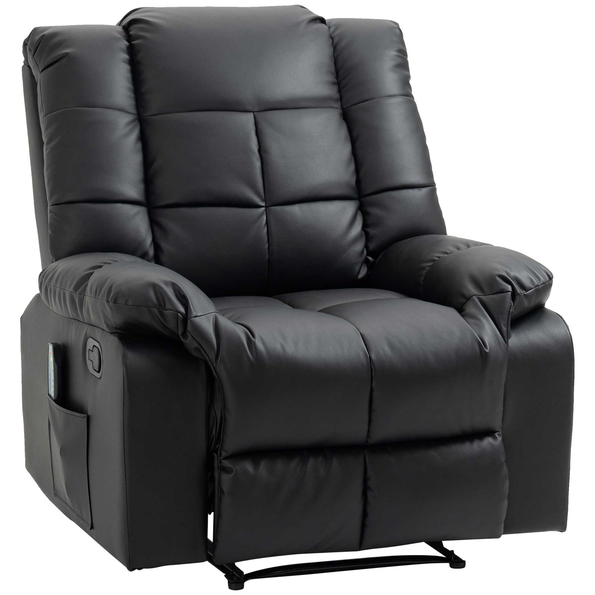 Massagesessel, Relaxsessel, 8 Vibrationspunkte, Liegefunktion, Kunstleder, 94x99x99cm