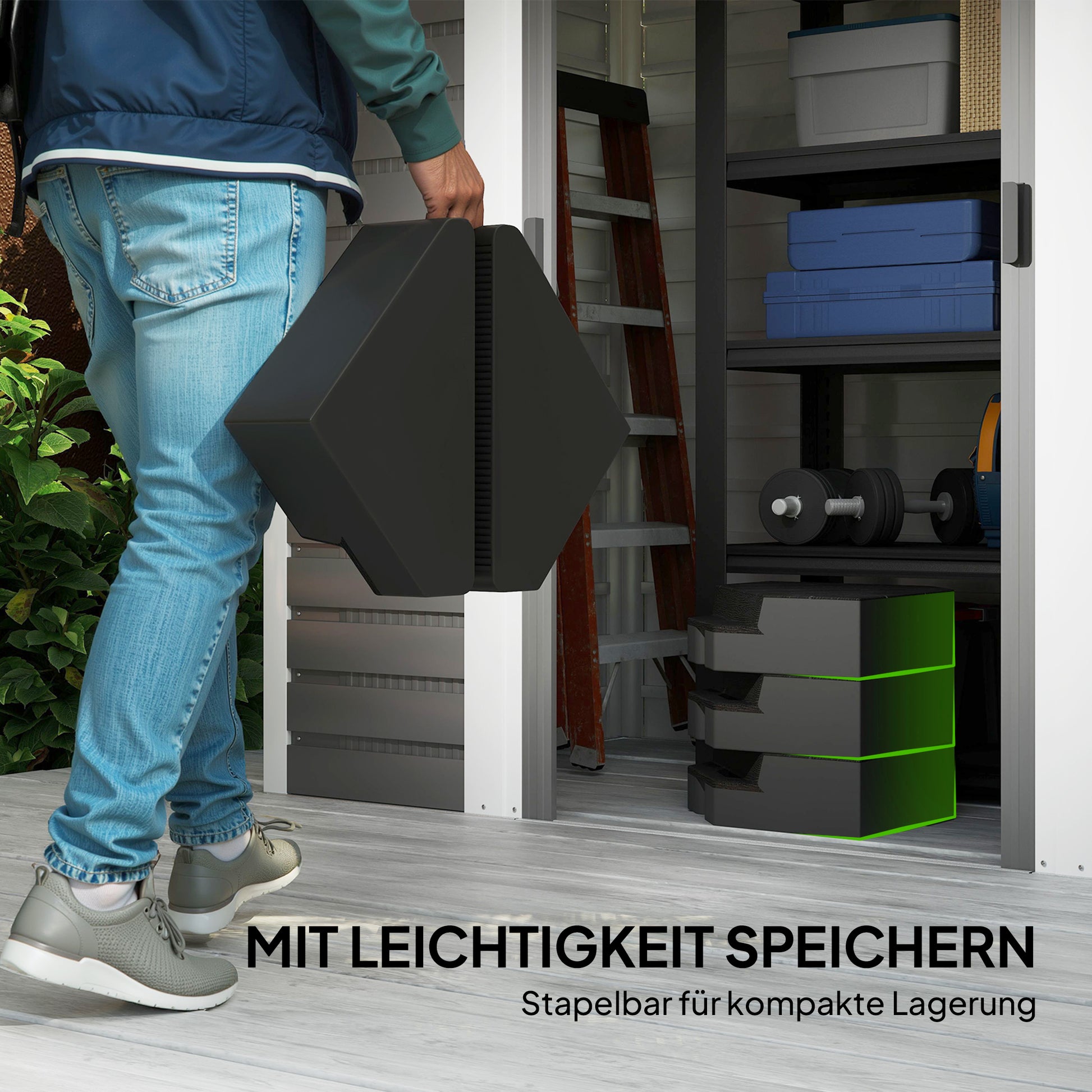 Basisgewichte für Sonnenschirmständer, mit Wasser und Sand befüllbar, Kunststoff