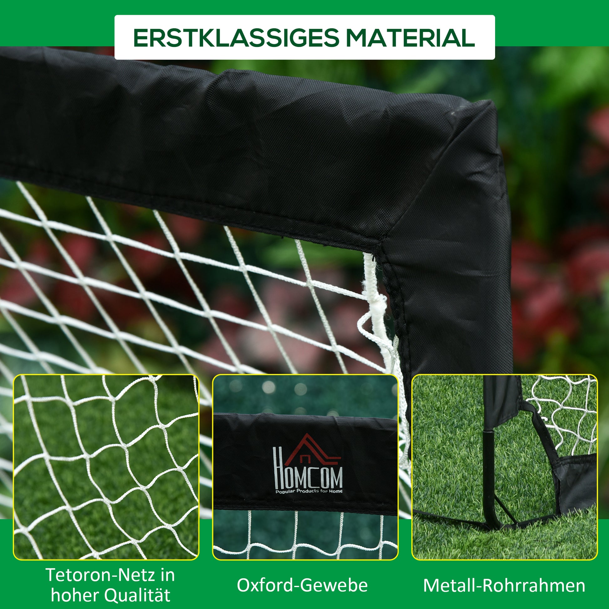Fußballtor 2er Set faltbar 183 x 90 x 90 cm Fussballtor mit Tragetasche wetterfest Outdoor