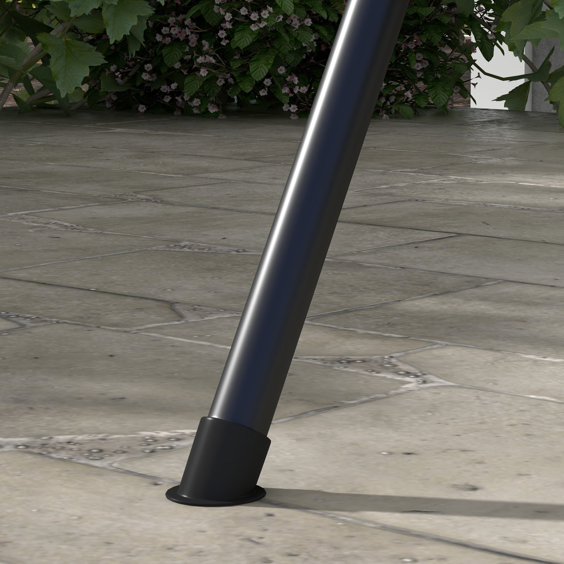 Gartenschaukel, 3-Sitzer Schaukelbank mit Dach, Stahl, 172 x 110 x 153 cm, Grau