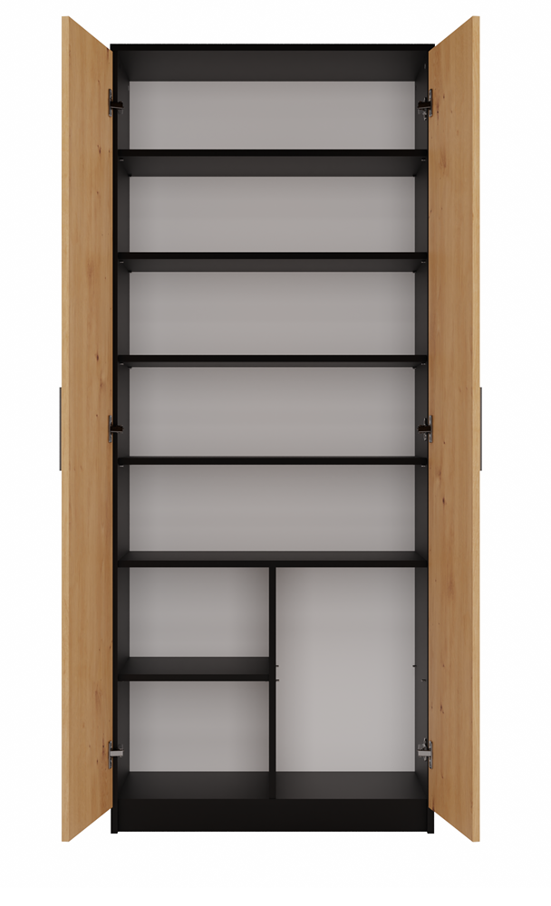Regal OLIV 2D – 74 cm breit, 8 Fächer mit Türen, mehrere Farben