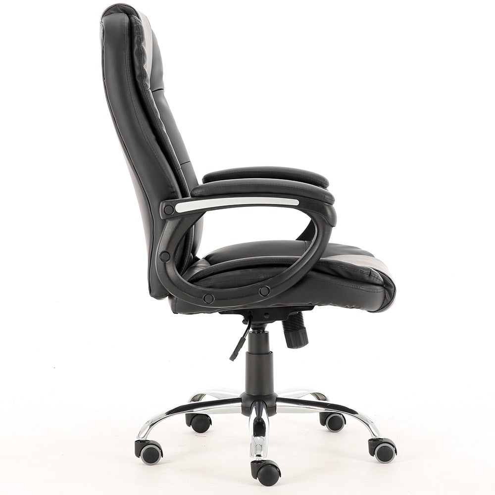 Bürostuhl IDOL – ergonomischer Drehstuhl mit Armlehnen, Schwarz