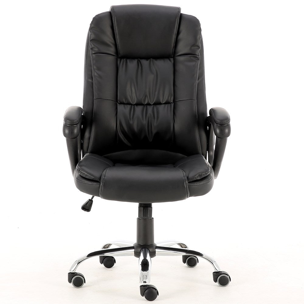 Bürostuhl IDOL – ergonomischer Drehstuhl mit Armlehnen, Schwarz