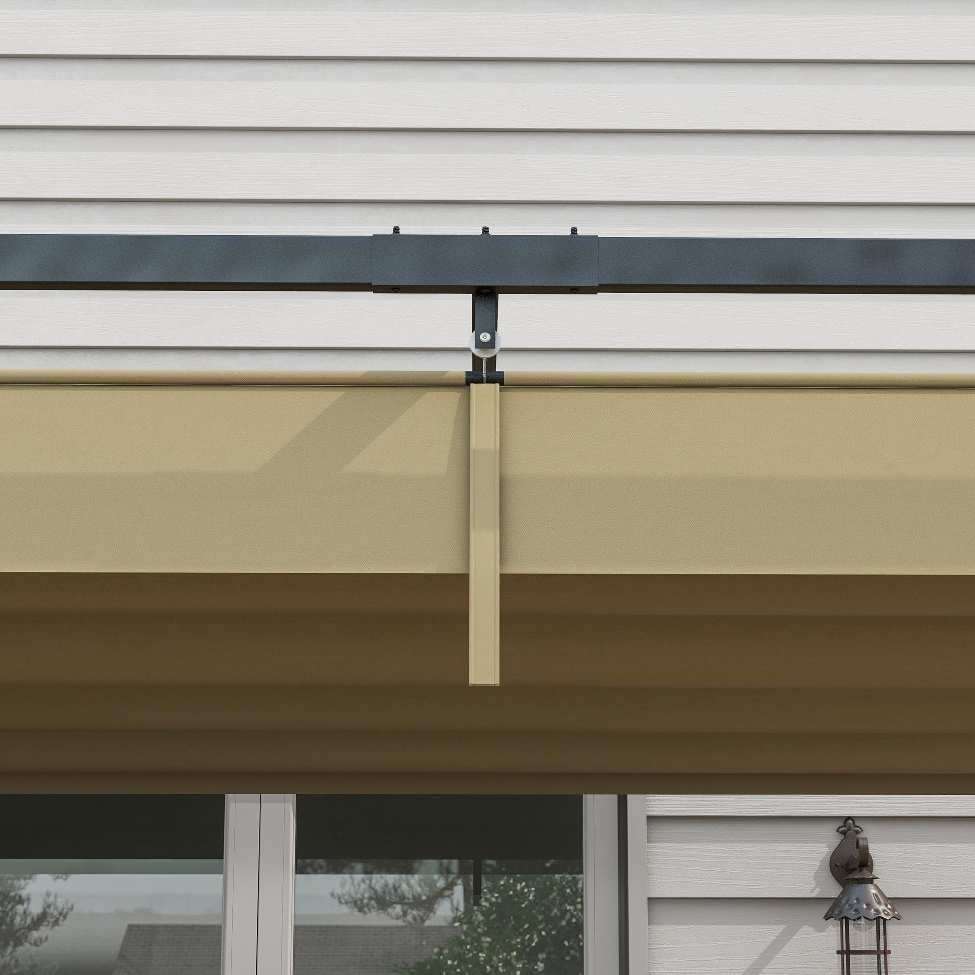 Pergola, Robuster Sonnenschutz für Garten, aus Metall und Kunststoff, UV- und wasserabweisend