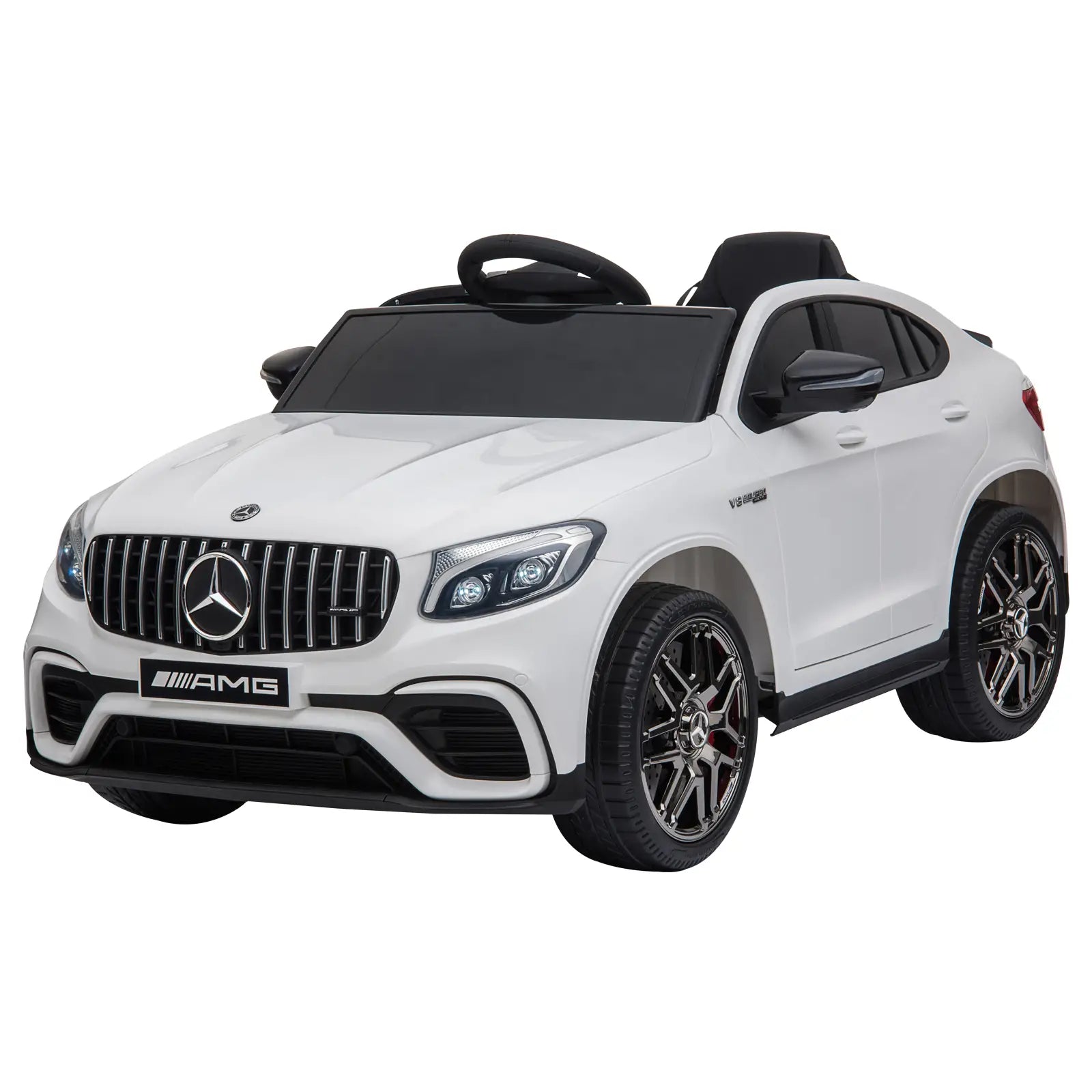 Kinderfahrzeug 12V Mercedes-Benz AMG GLC63S lizenzierter Elektroauto mit Fernbedienung Sicherheitsgurt 2 x 35W