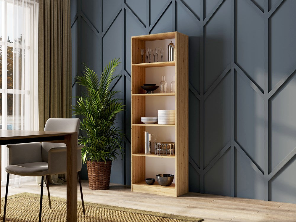 Regal ONYX R60 – 60 cm breit, Bücherregal mit 5 Fächern, mehrere Farben