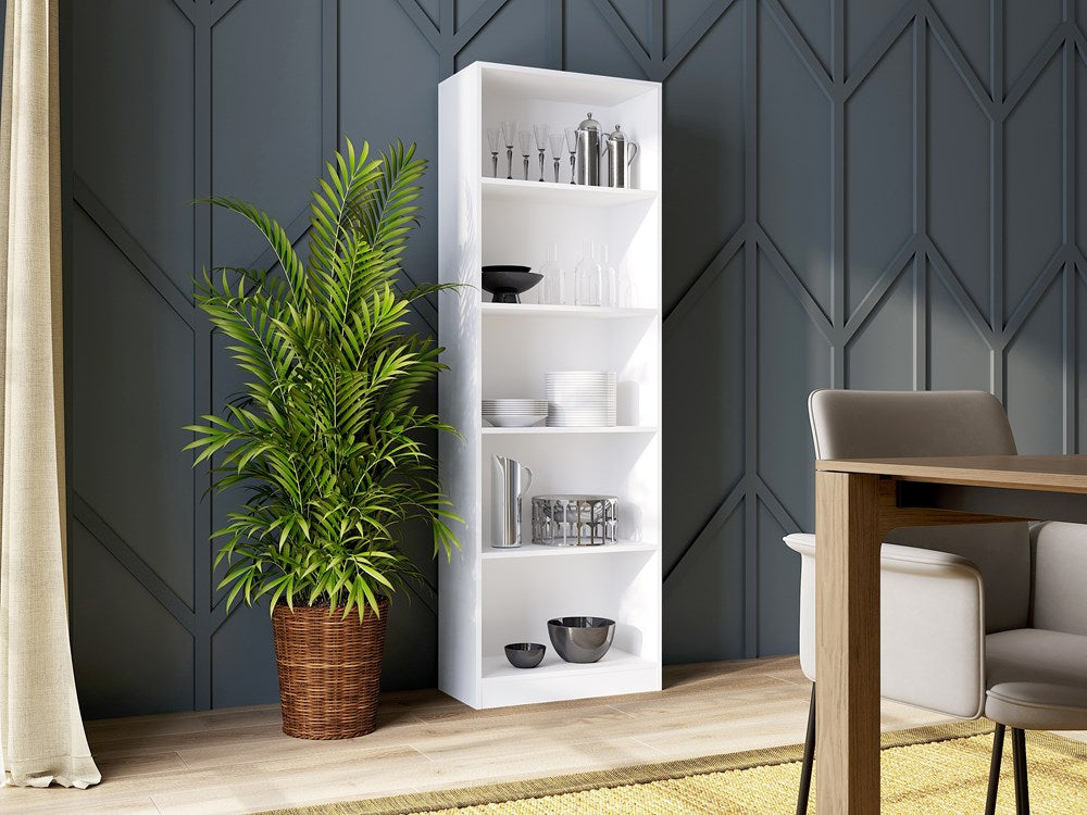 Regal ONYX R60 – 60 cm breit, Bücherregal mit 5 Fächern, mehrere Farben