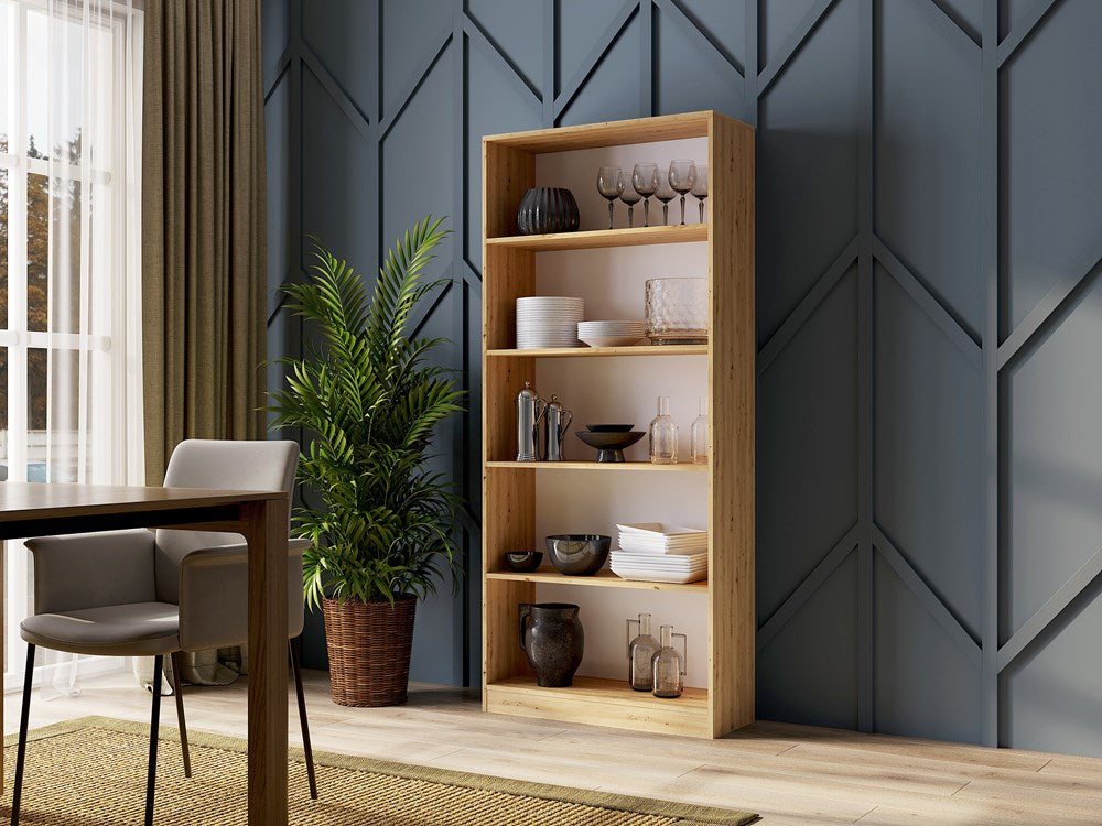 Regal ONYX R80 – 80 cm breit, Bücherregal mit 5 Fächern, mehrere Farben