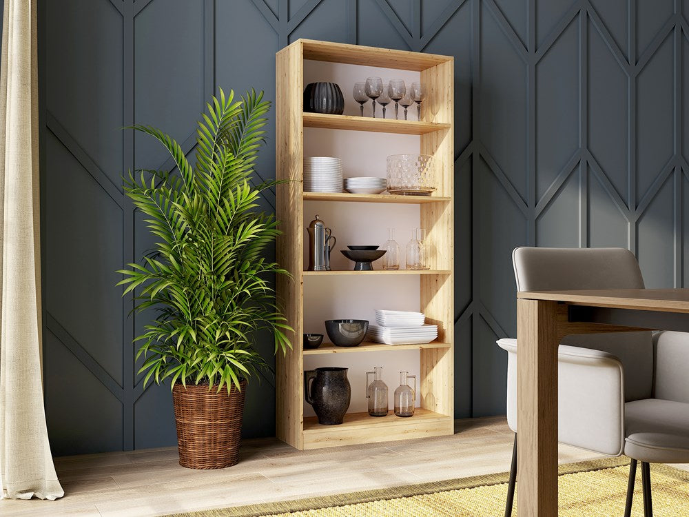 Regal ONYX R80 – 80 cm breit, Bücherregal mit 5 Fächern, mehrere Farben