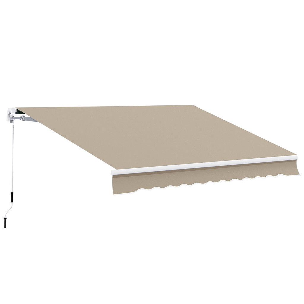 Gelenkarmmarkise Verstellbare Klemmmarkise Terrassenmarkise mit Kurbel 3,95 x 3m