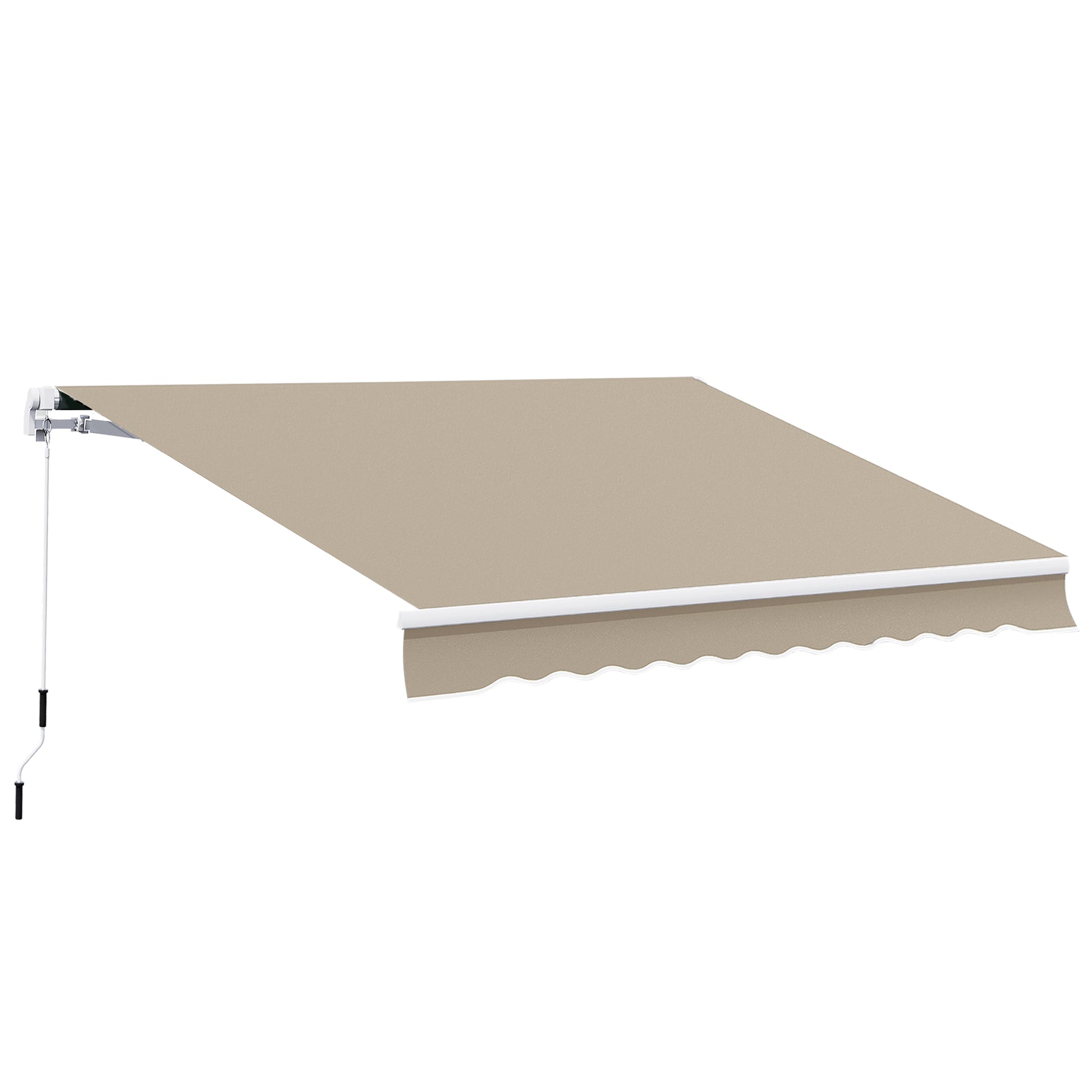 Gelenkarmmarkise Verstellbare Klemmmarkise Terrassenmarkise mit Kurbel 3,95 x 3m