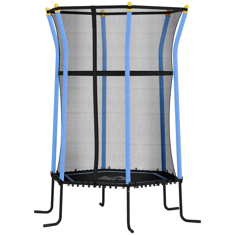 Trampolin für Kinder, Ø163,5 cm, mit Sicherheitsnetz, gepolstert, Stahl, belastbar bis 50 kg