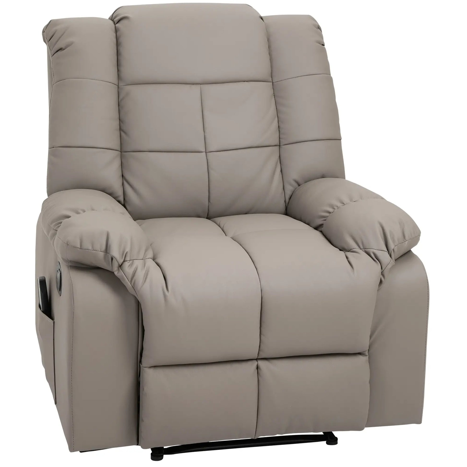 Massagesessel, Relaxsessel, 8 Vibrationspunkte, Liegefunktion, Kunstleder, 94x99x99cm