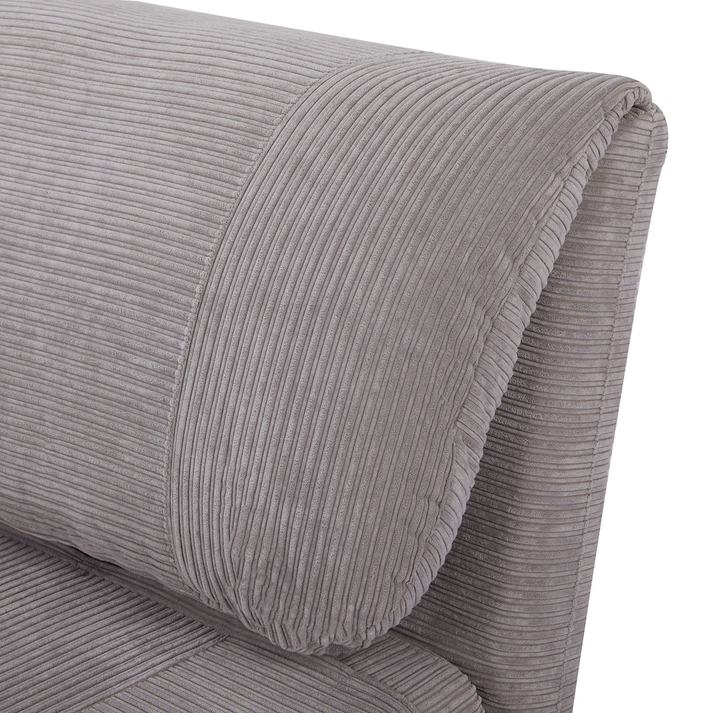 2-in-1 Schlafsessel Gästebett, bis 200 kg, verstellbare Kopfstütze Cord-Optik 82 cm x 8 cm x 83 cm