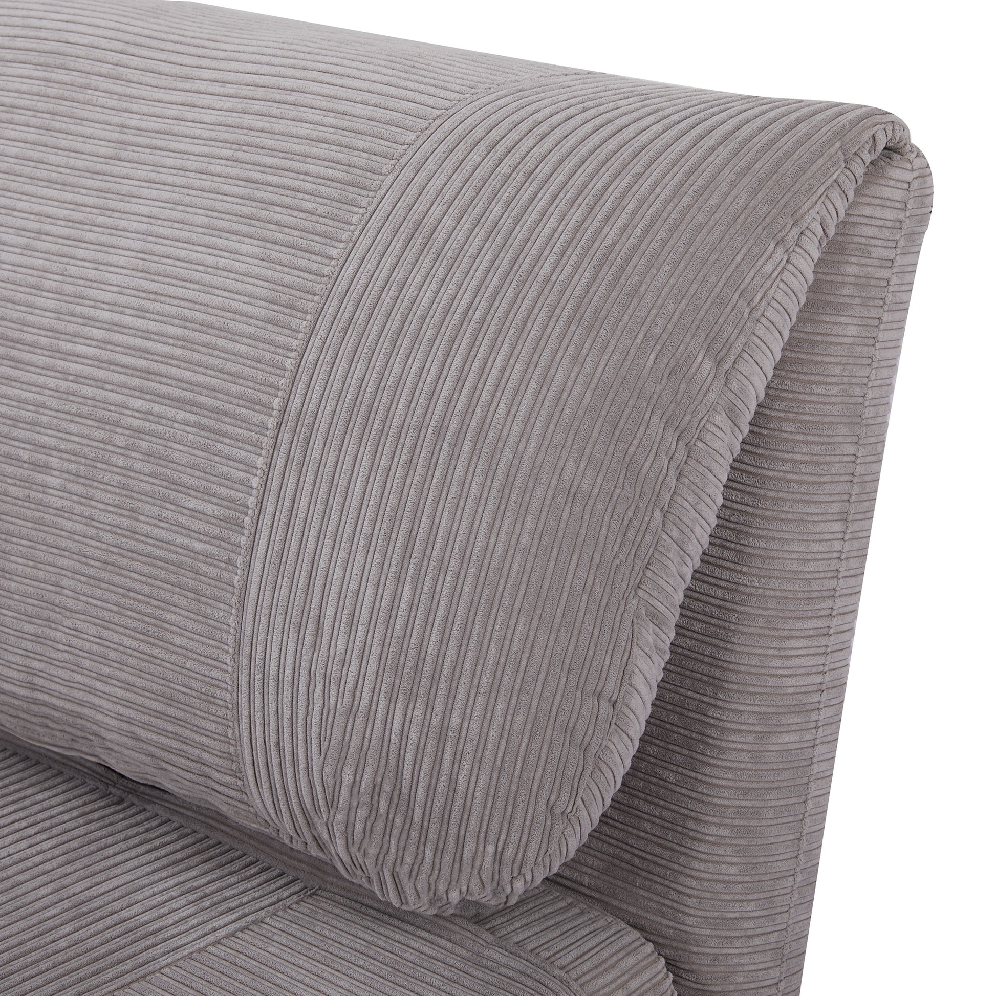 2-in-1 Schlafsessel Gästebett, bis 200 kg, verstellbare Kopfstütze Cord-Optik 82 cm x 8 cm x 83 cm