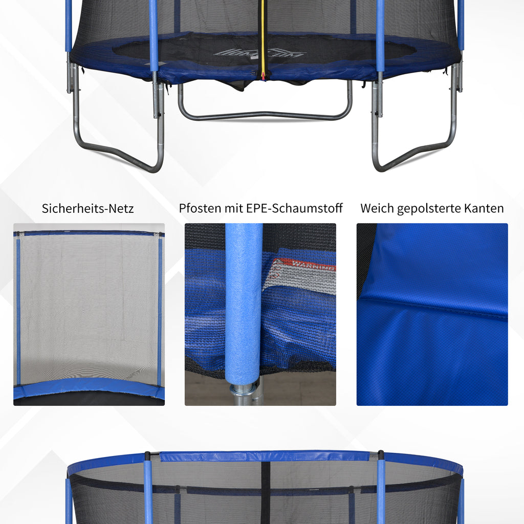 Trampolin mit Sicherheitsnetz für Innen- und Außenbereich Gartentrampolin Ø244 cm