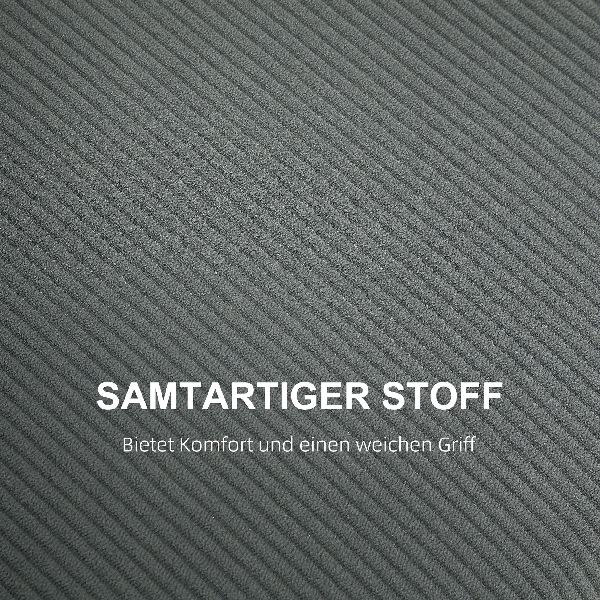 2 Sitzer-Sofa, Stoffcouch, 2 Rückenkissen, Cordbezug, 145 x 75 x 78 cm, Anthrazit