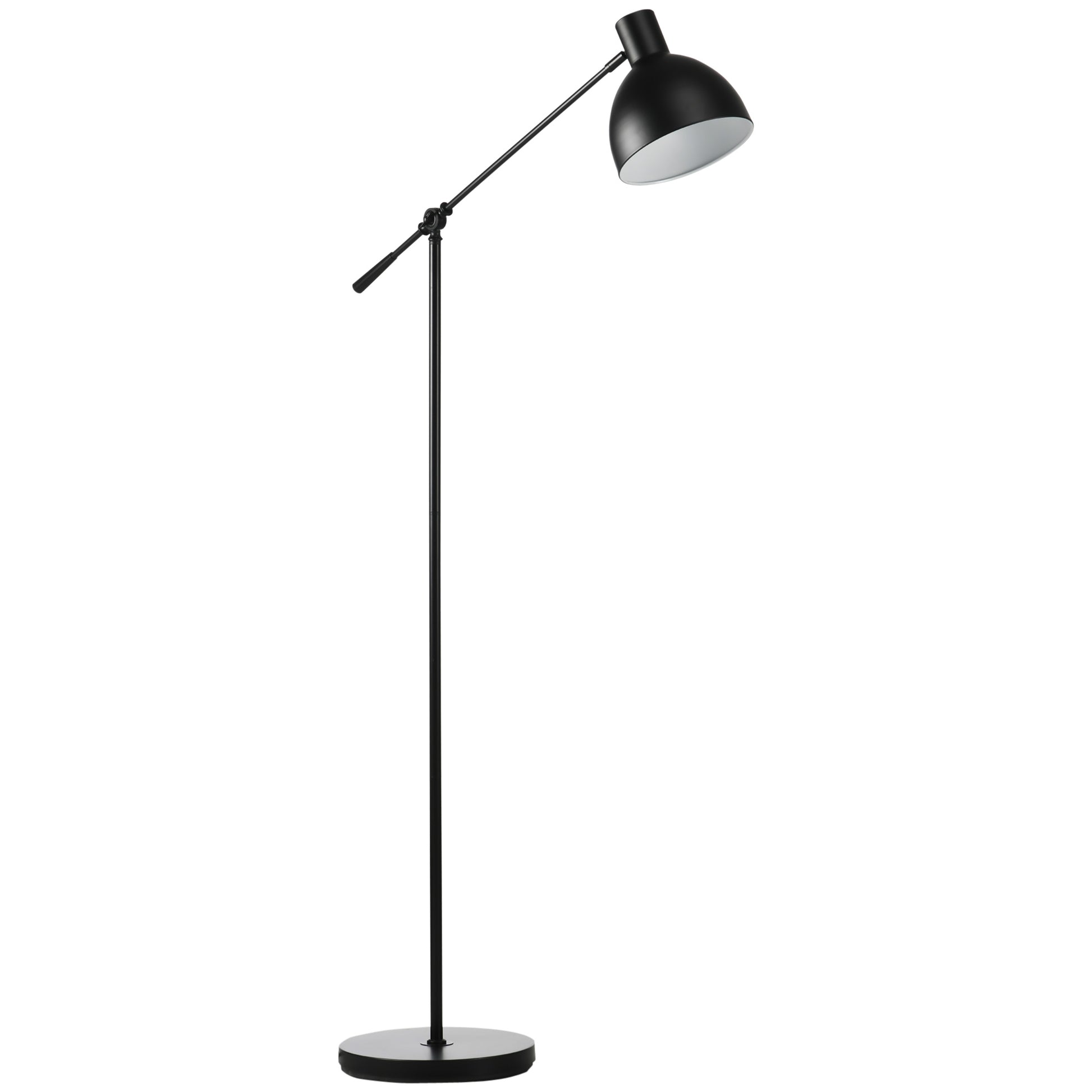 Stehleuchte im Industriedesign, höhenverstellbar, Bodenschalter; 30 m x 30 cm x 131 cm