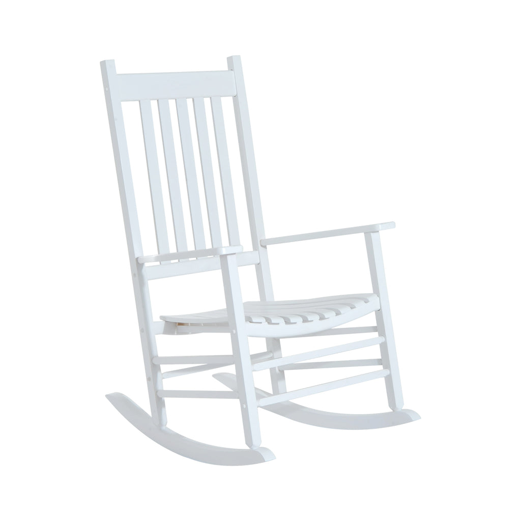 Schaukelstuhl aus Holz mit Armlehne Schwingsessel Relaxstuhl Gartenstuhl 69 x 86 x 115 cm