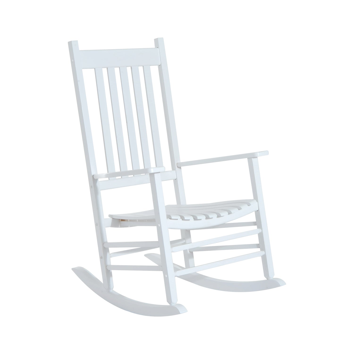 Schaukelstuhl aus Holz mit Armlehne Schwingsessel Relaxstuhl Gartenstuhl 69 x 86 x 115 cm