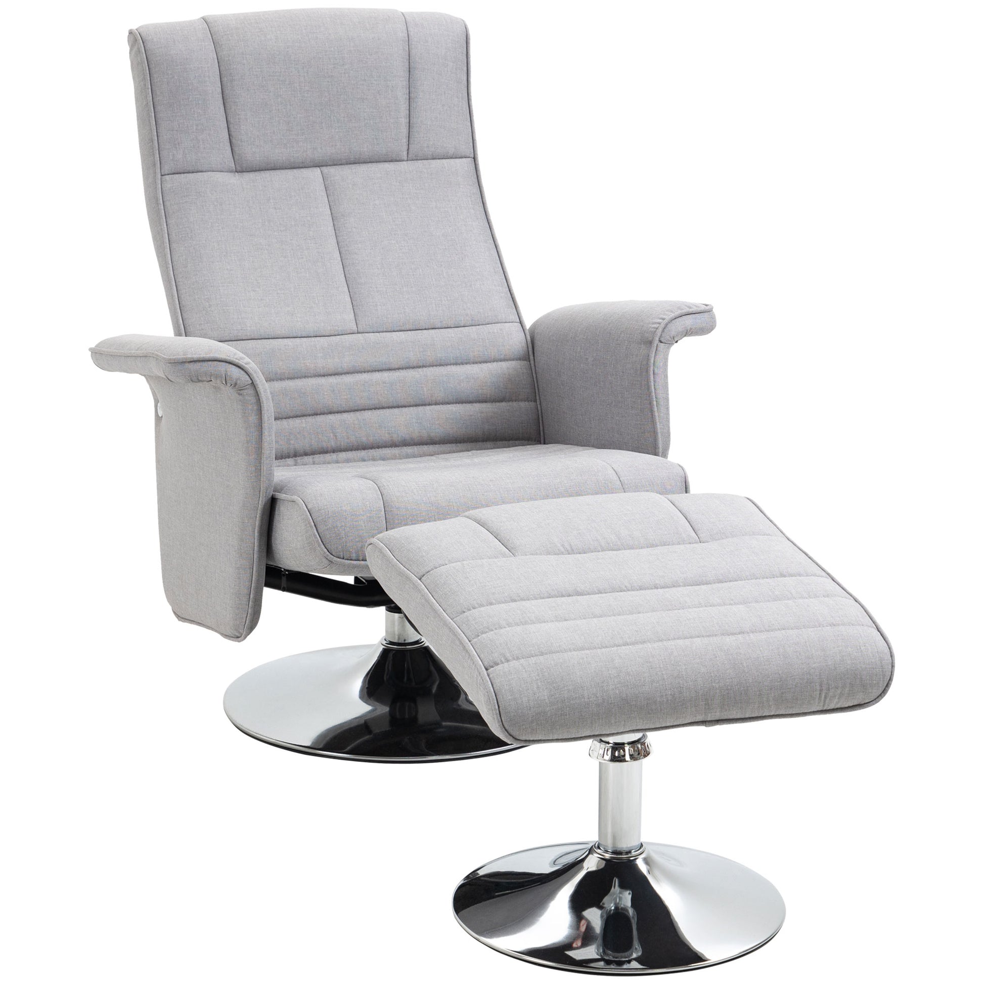 Massagesessel mit Hocker, neigbare Lehne, 78 x 95 x 88 cm