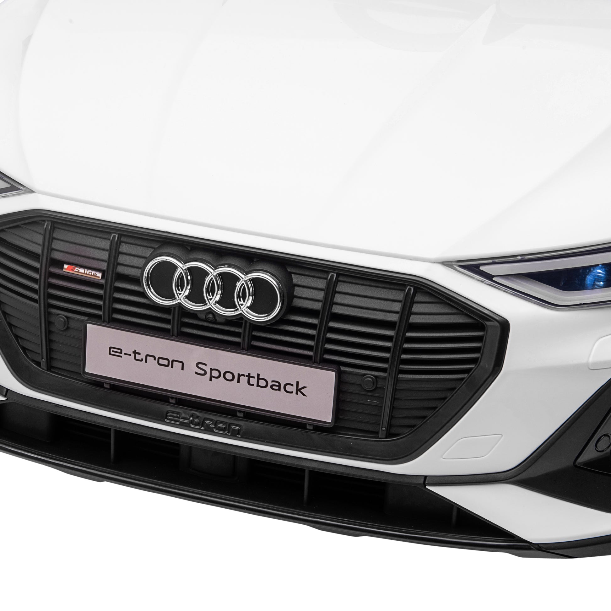 Elektro Kinderauto 12V Audi E-tron Elektroauto mit Fernbedienung, Sicherheitsgurt, Musik, 3-5 km/h