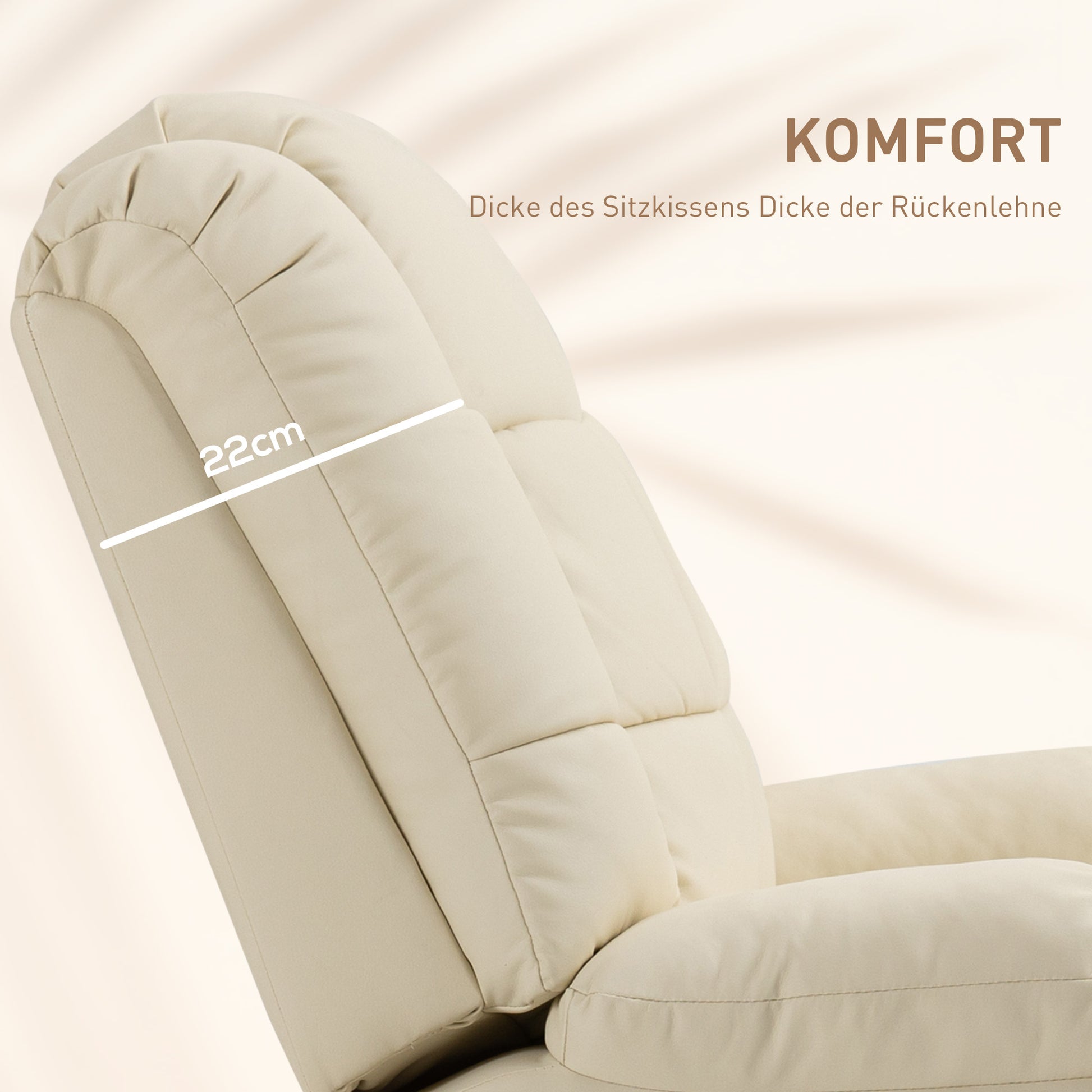 Massagesessel, Relaxsessel, 8 Vibrationspunkte, Liegefunktion, Kunstleder, 94x99x99cm