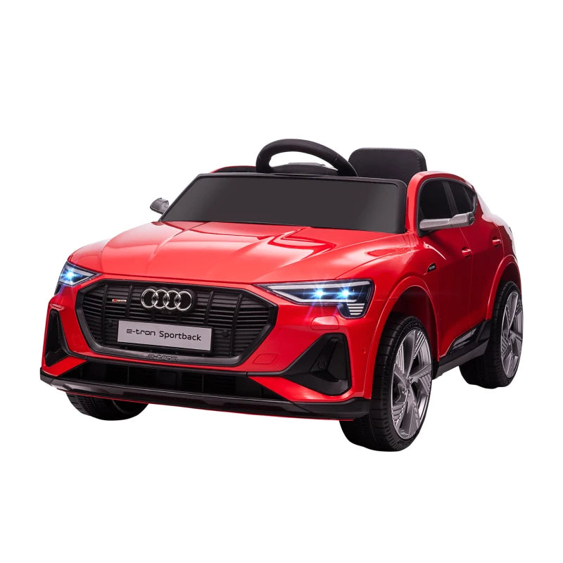 Elektro Kinderauto 12V Audi E-tron Elektroauto mit Fernbedienung, Sicherheitsgurt, Musik, 3-5 km/h