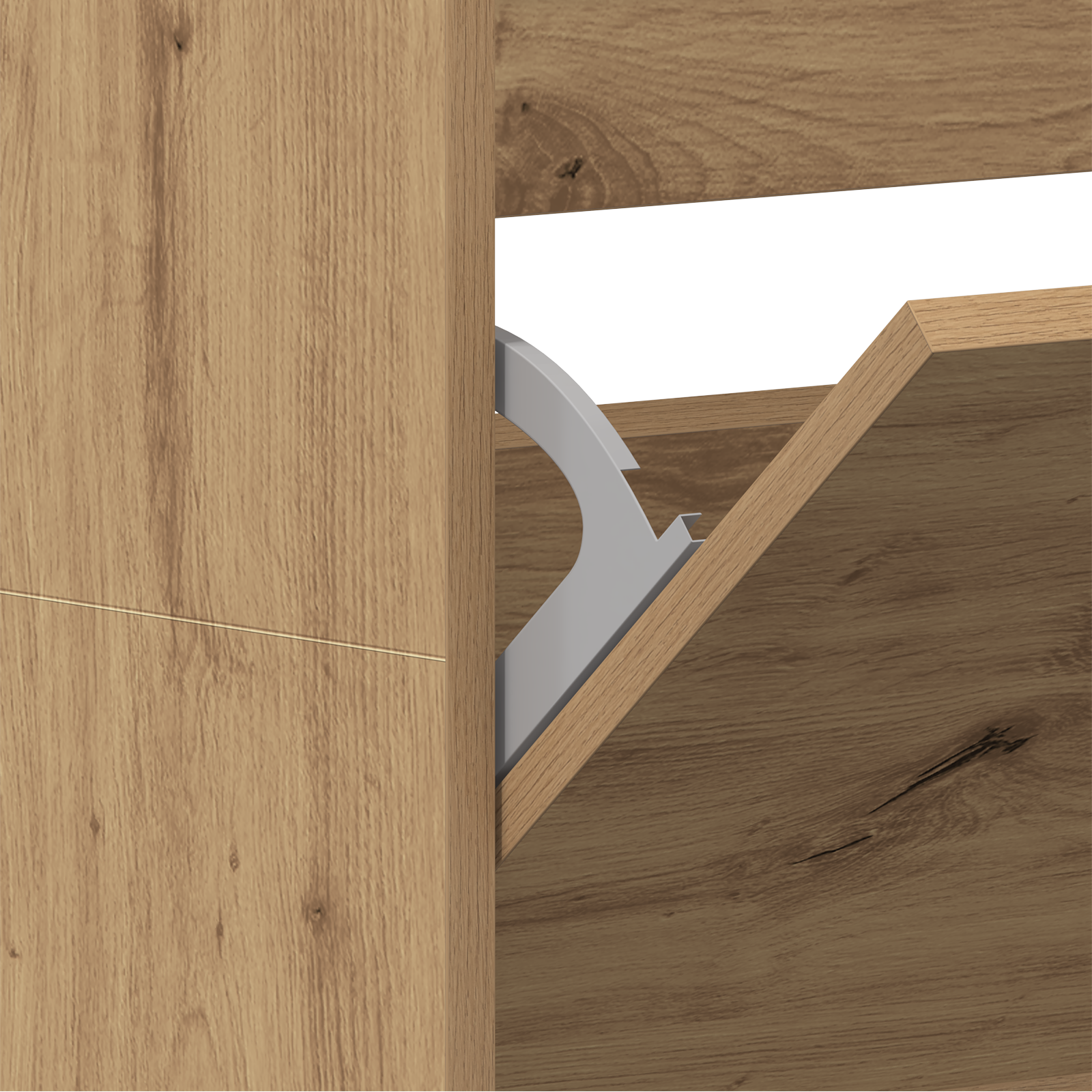 Schuhschrank Handwerkliche Eiche Holzwerkstoff 80 X 21 X 163.5 Cm Artisan Eiche