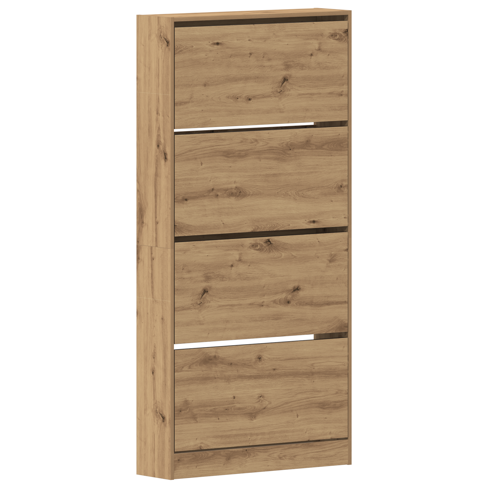 Schuhschrank Handwerkliche Eiche Holzwerkstoff 80 X 21 X 163.5 Cm Artisan Eiche