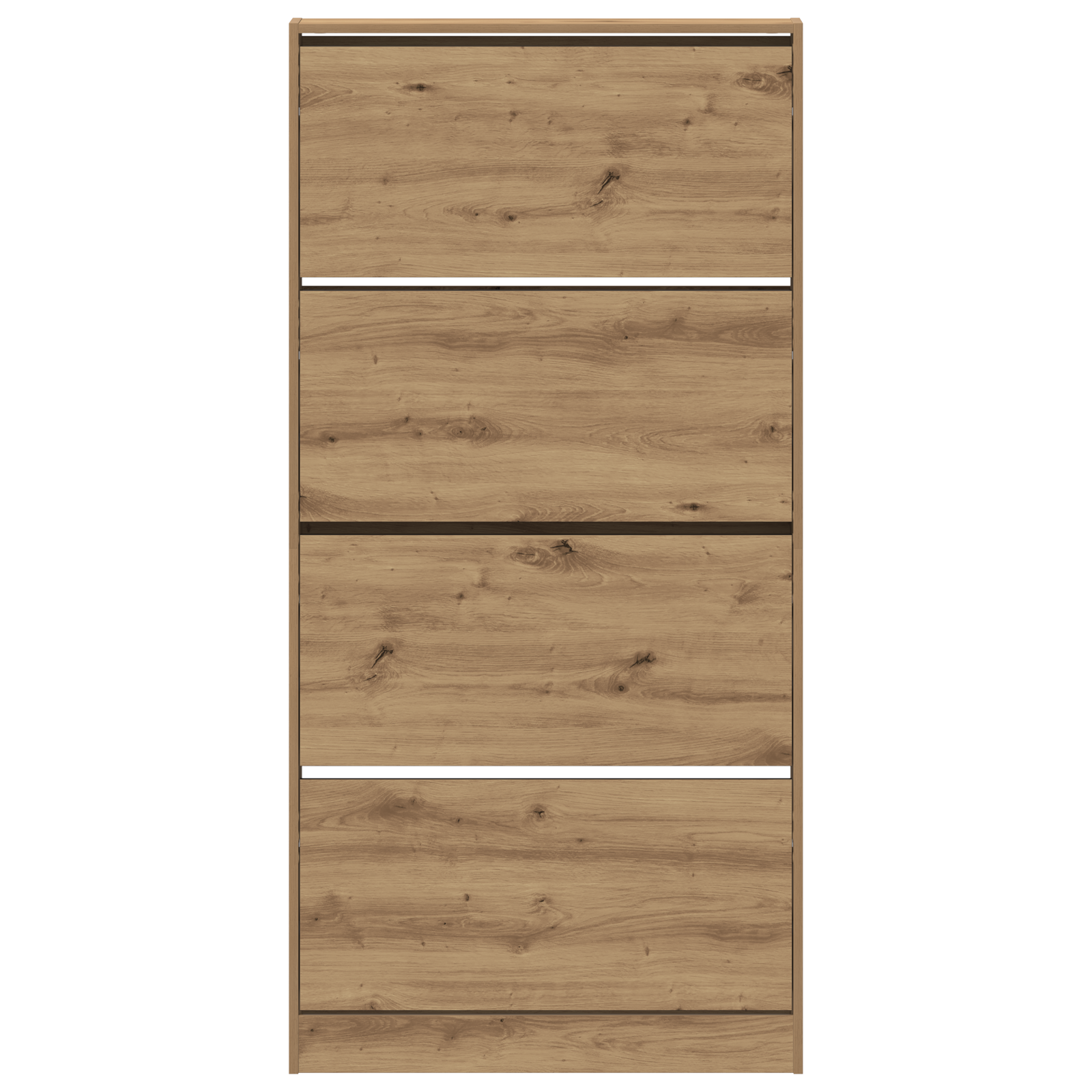 Schuhschrank Handwerkliche Eiche Holzwerkstoff 80 X 21 X 163.5 Cm Artisan Eiche