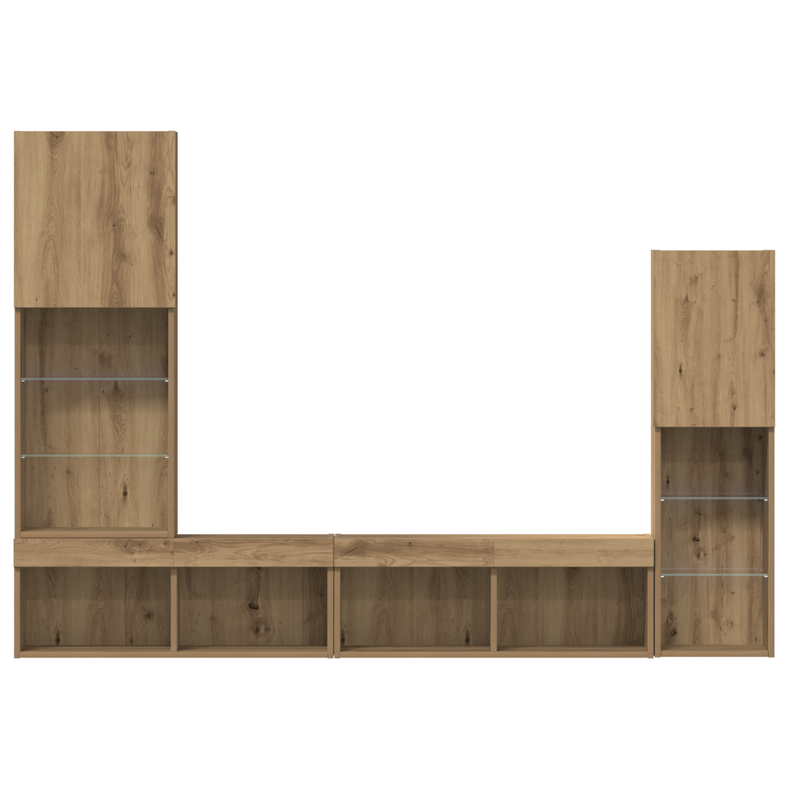 Tv Schrank Mit Led Lichtern Artisan Eiche 40,5X30X102 Cm