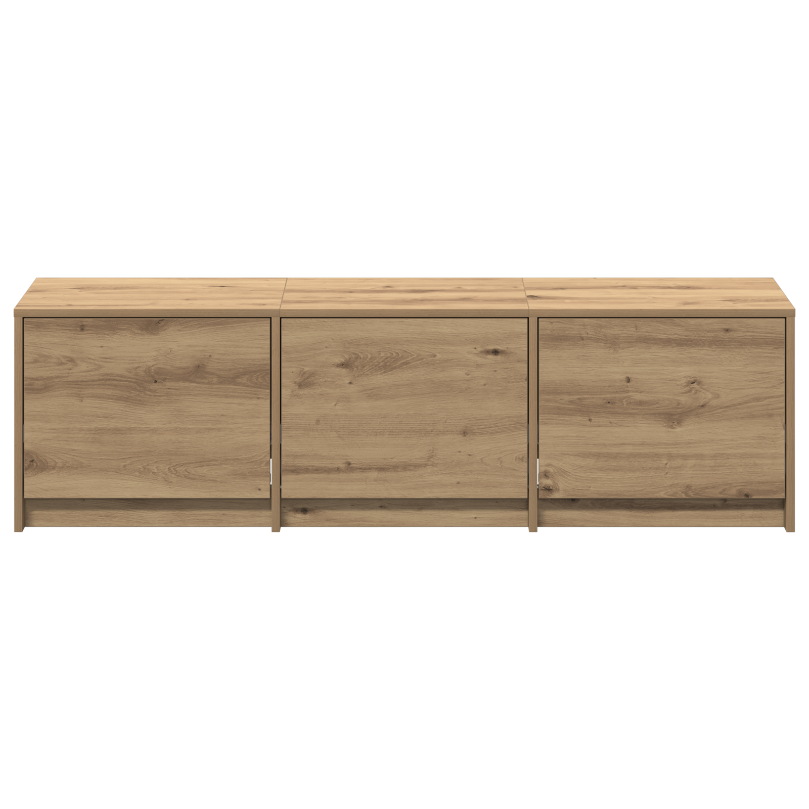 Tv-Schrank Mit Led Eichenholz 140X34X40 Cm Holzwerkstoff