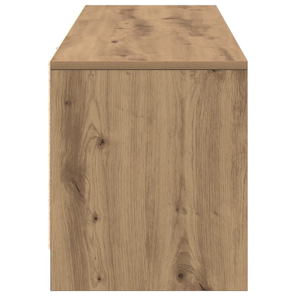 Tv-Schrank Mit Led Eichenholz 140X34X40 Cm Holzwerkstoff