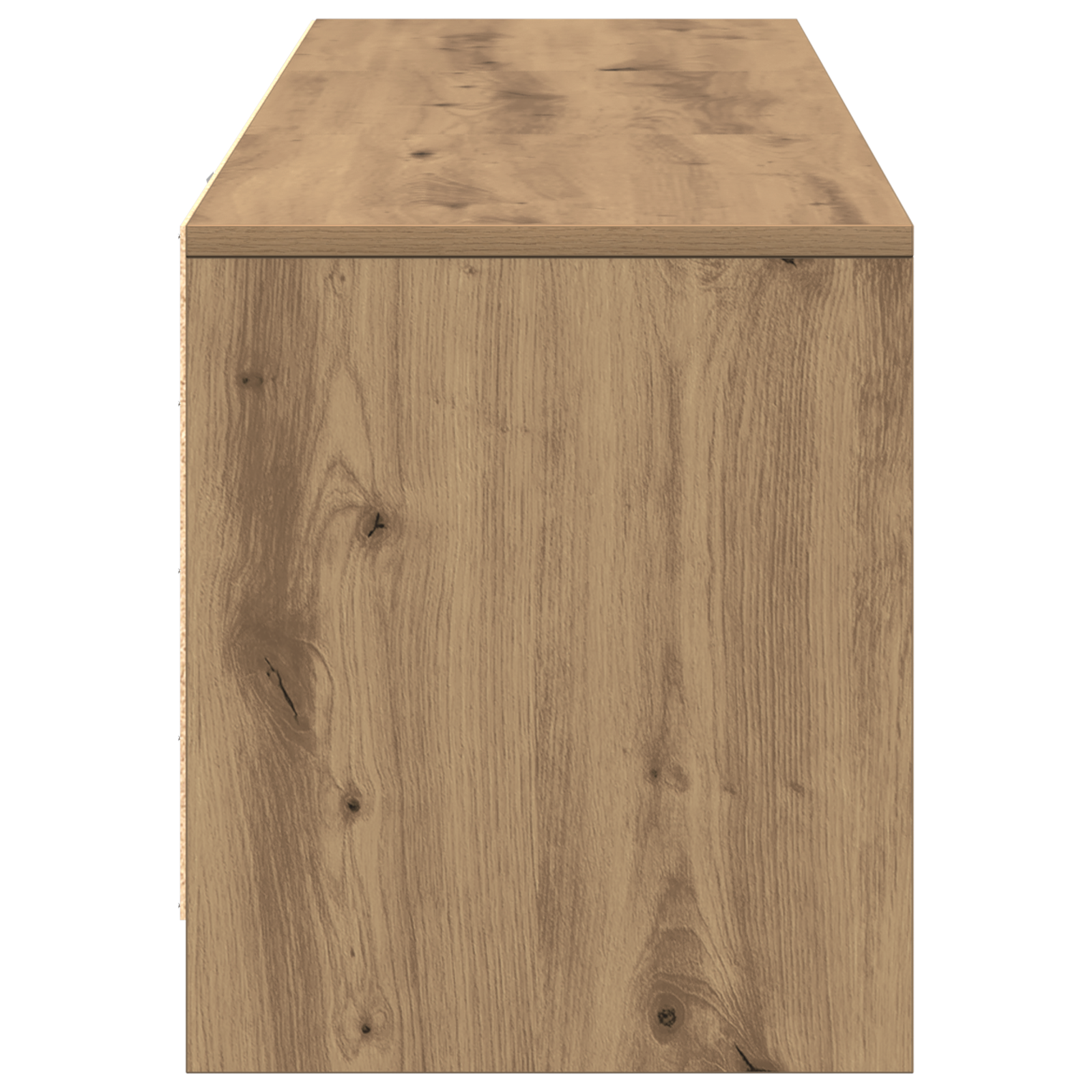 Tv-Schrank Mit Led Eichenholz 140X34X40 Cm Holzwerkstoff