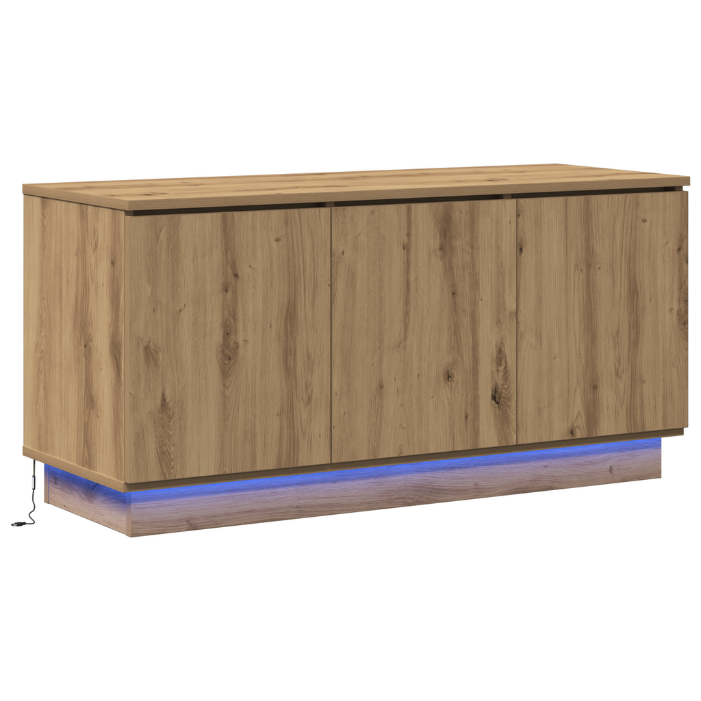 Tv-Schrank Massivholz Eiche 100X38X49 Cm Holzwerkstoff