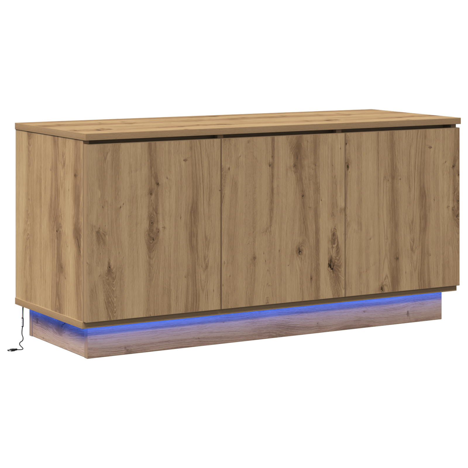 Tv-Schrank Massivholz Eiche 100X38X49 Cm Holzwerkstoff