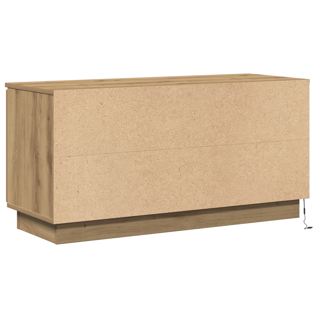 Tv-Schrank Massivholz Eiche 100X38X49 Cm Holzwerkstoff