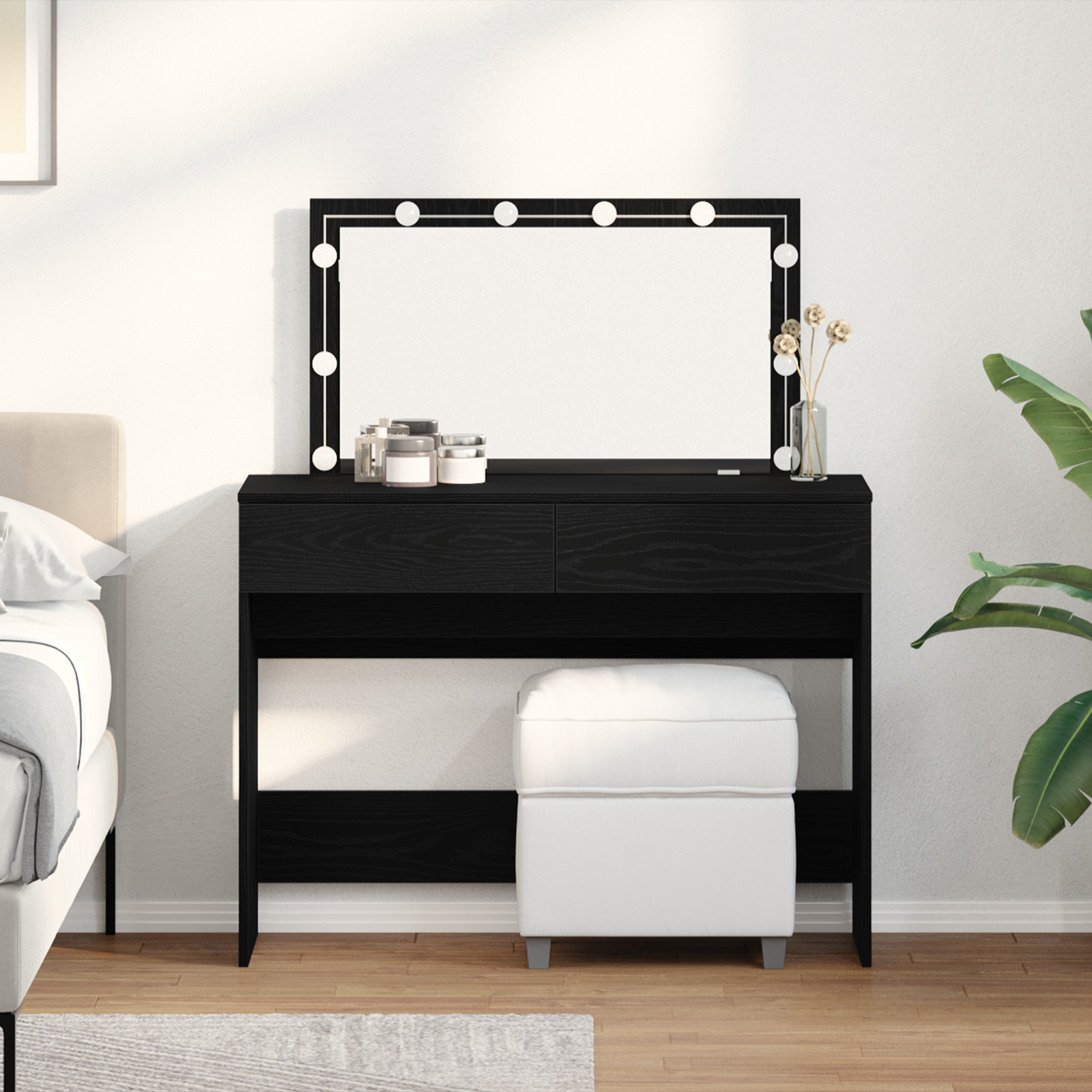 Schminktisch Mit Led-Beleuchtung 100X40X120 Cm