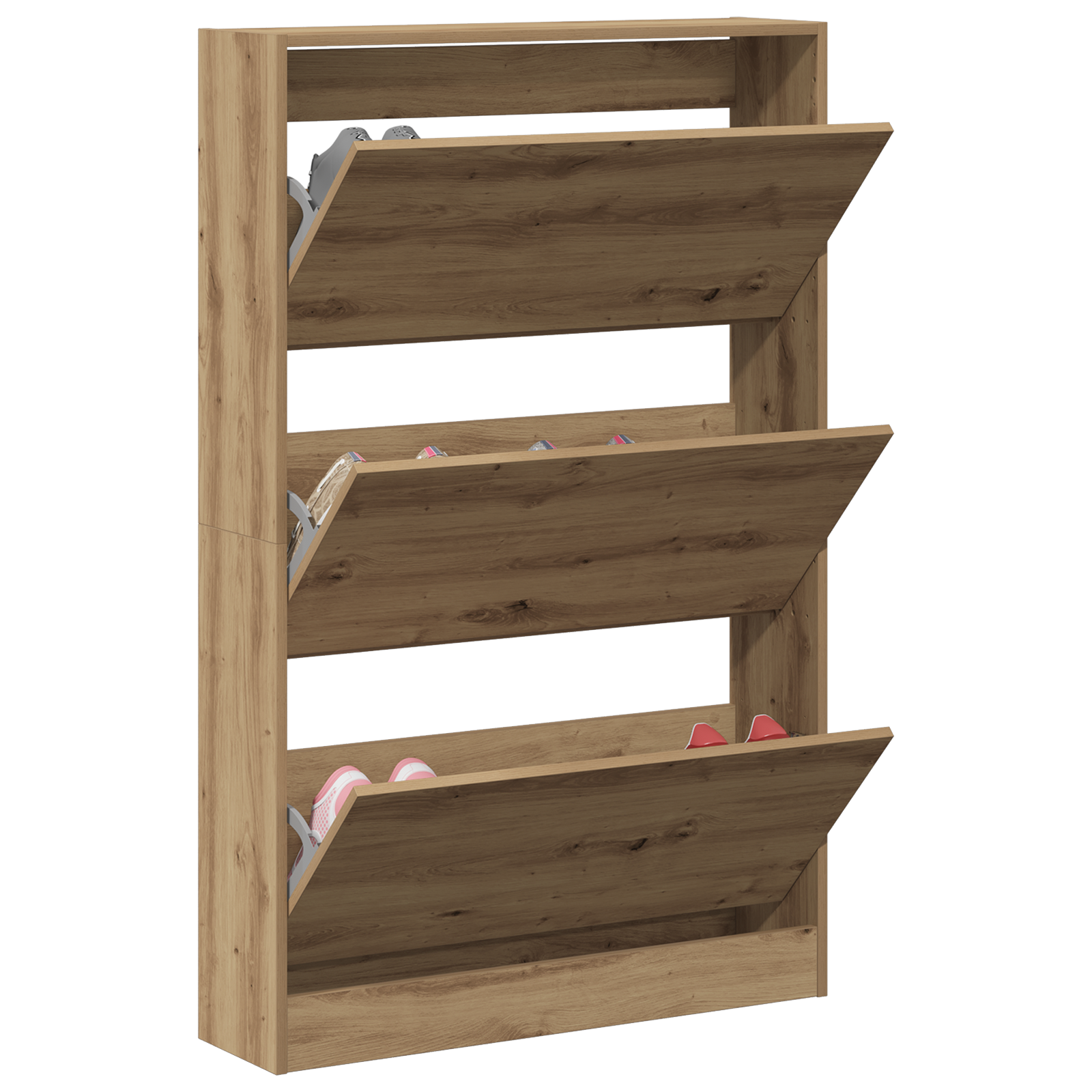 Schuhschrank 80X21X125,5 Cm Holzwerkstoff Artisan Eiche