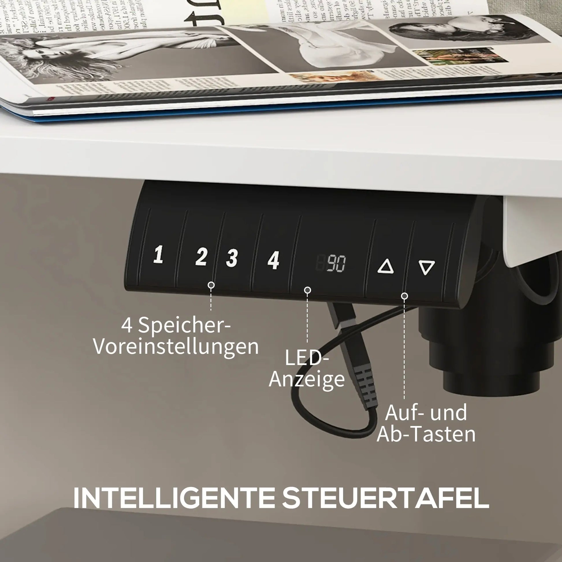Stehpult höhenverstellbarer Computertisch Schreibtisch, 140 cm x 70 cm x 116 cm