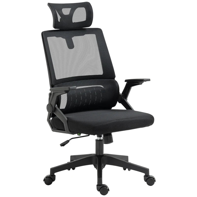 Bürostuhl Schreibtischstuhl Office-Stuhl, höhenverstellbar, 1 Kopfstütze, 58 x 61 x 119 cm