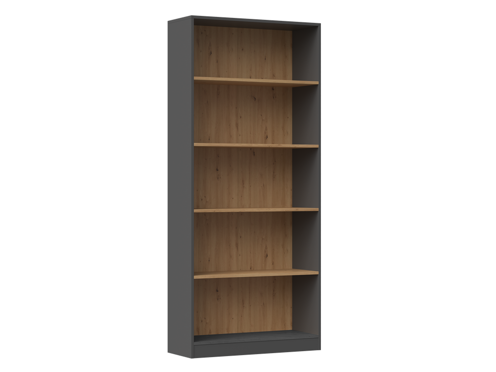 Regal ONYX R80 – 80 cm breit, Bücherregal mit 5 Fächern, mehrere Farben